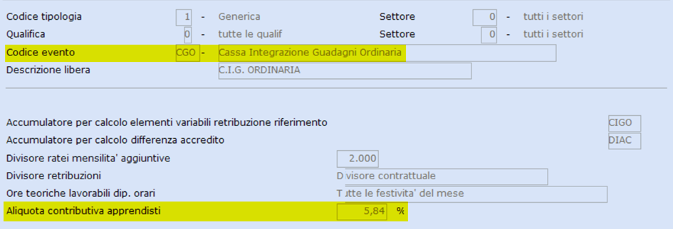 Costanti ammortizzatori sociali, seconda videata