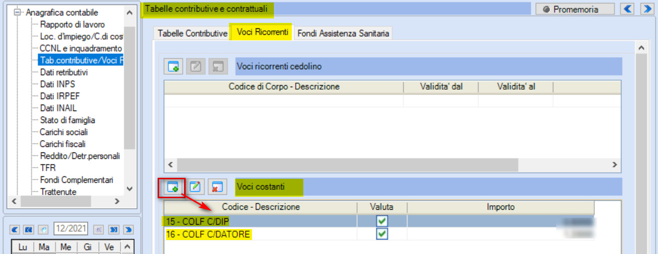 Costanti dipendente seconda