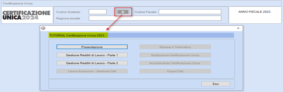 CU: menù Tutorial