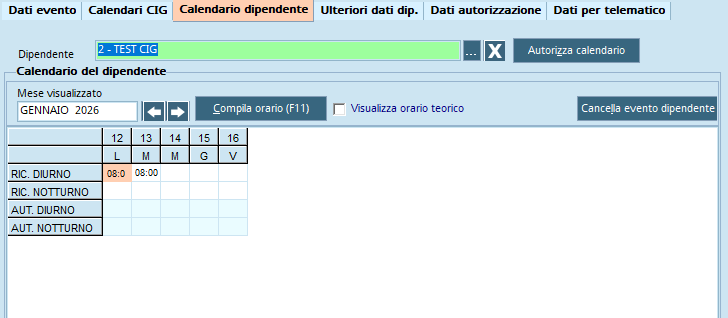 calendario cig dipendente