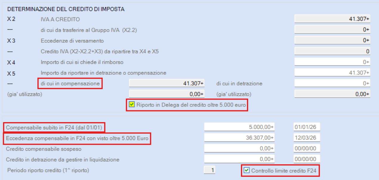 Impostazione gc per esonero dichiarazione iva