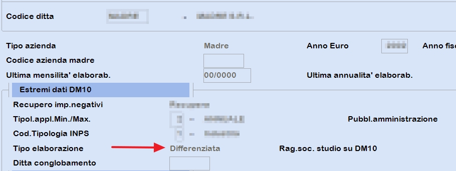 Gestione ditta differenziata