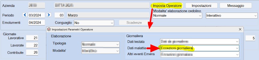 imposta operatore giornaliera