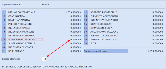 Netto lordo esempio calcolo associazione elemento