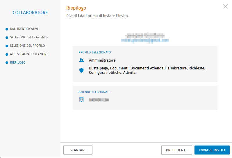 Riepilogo collaboratore