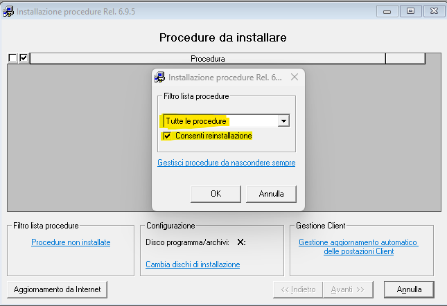 installazione procedure