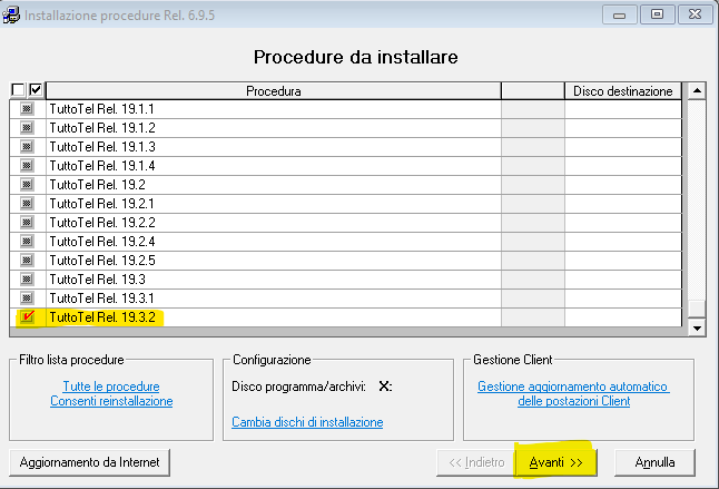 installazione procedure tuttotel
