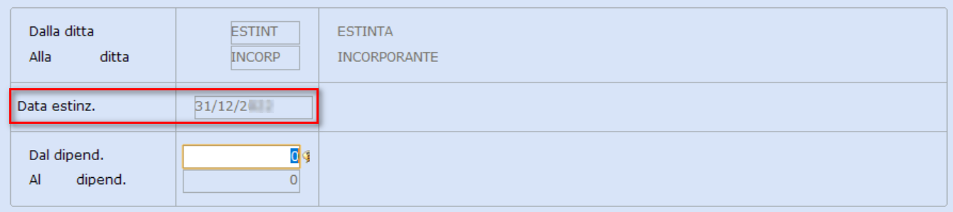 spostamento dipendente operazione societaria con estinzione