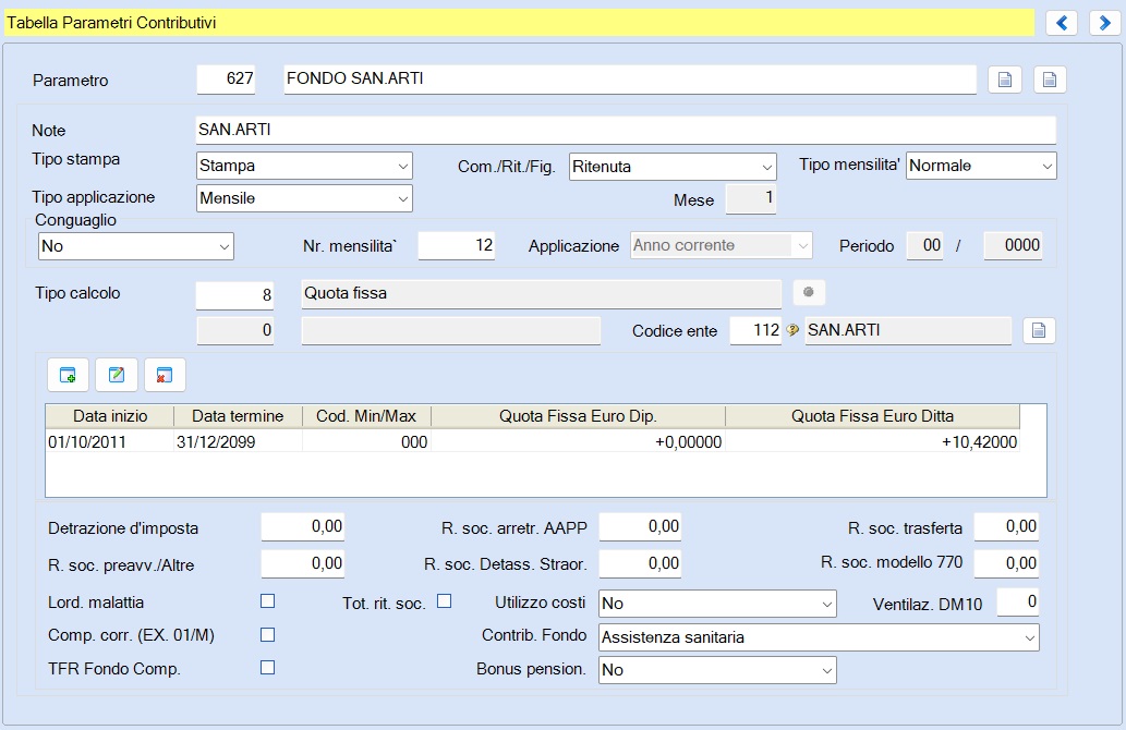 Parametro Contributivo_SAN.ARTI