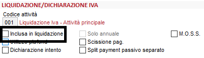 Aliquota non inclusa in liquidazione