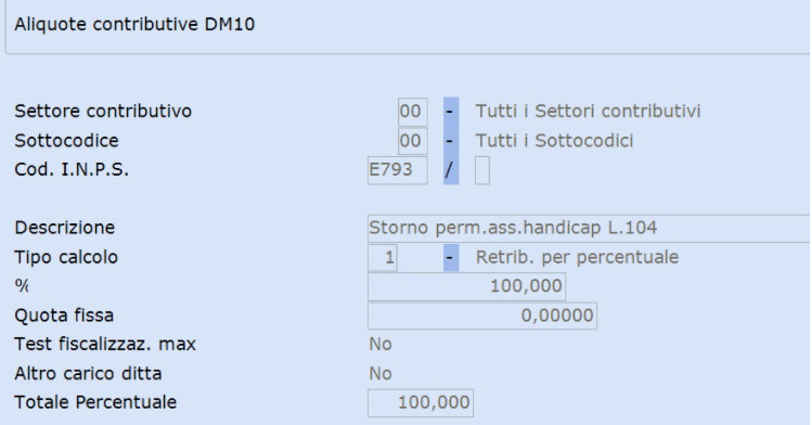 Aliquota contributiva E793