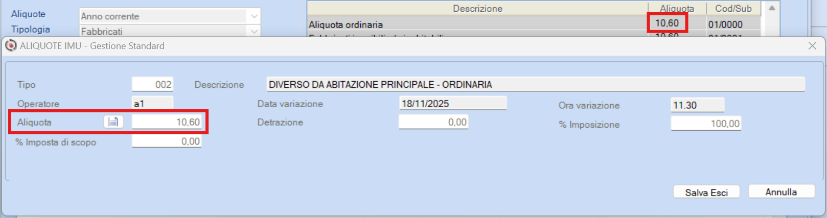 aliquota imu per comodato