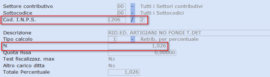 Contributi DM10 rigo L206 SUFFISSO 2