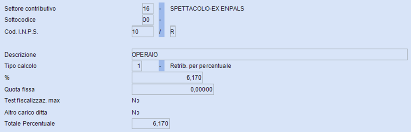 Aliquota DM10 OPERAIO FULL TIME