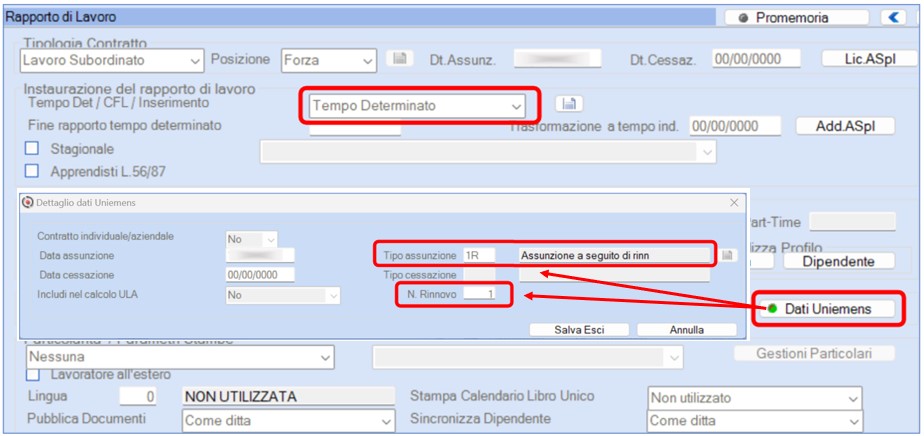 rinnovo tempo determinato