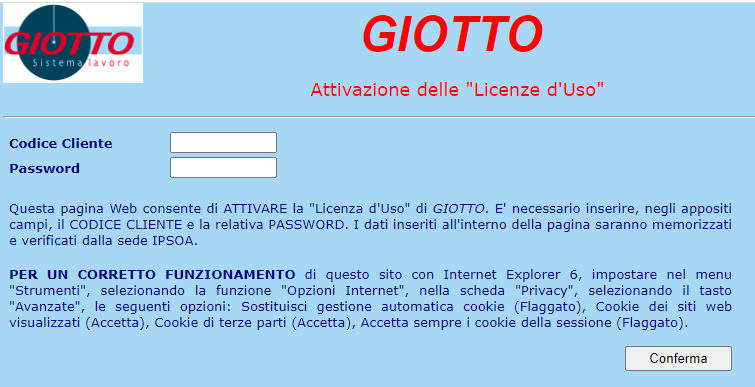 Accesso Sito Licenze