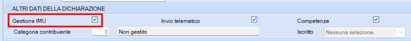 Test gestione imu redditi