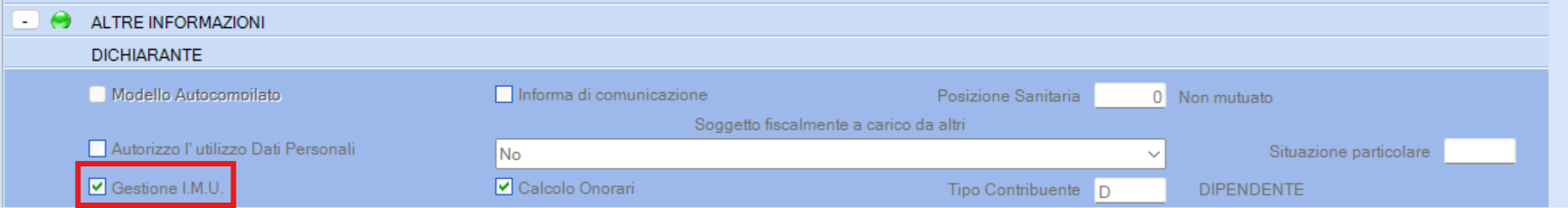 Test Gestione imu 730
