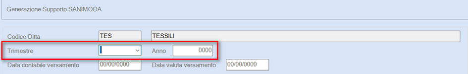 Generazione file telematico SANIMODA
