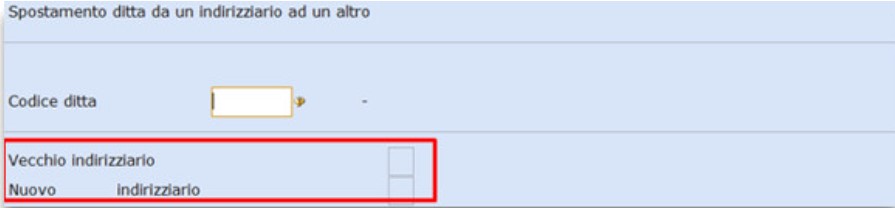 spostamento indirizzari