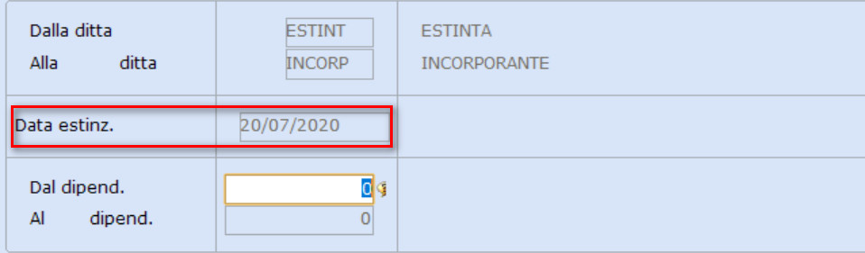 data estinzione