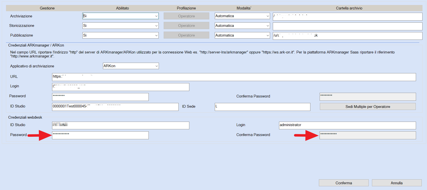 Webdesk cambio password in BPoint