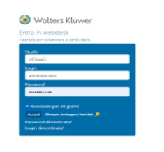 webdesk password dimenticata