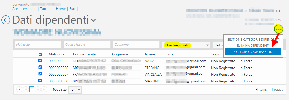 Sollecito registrazione