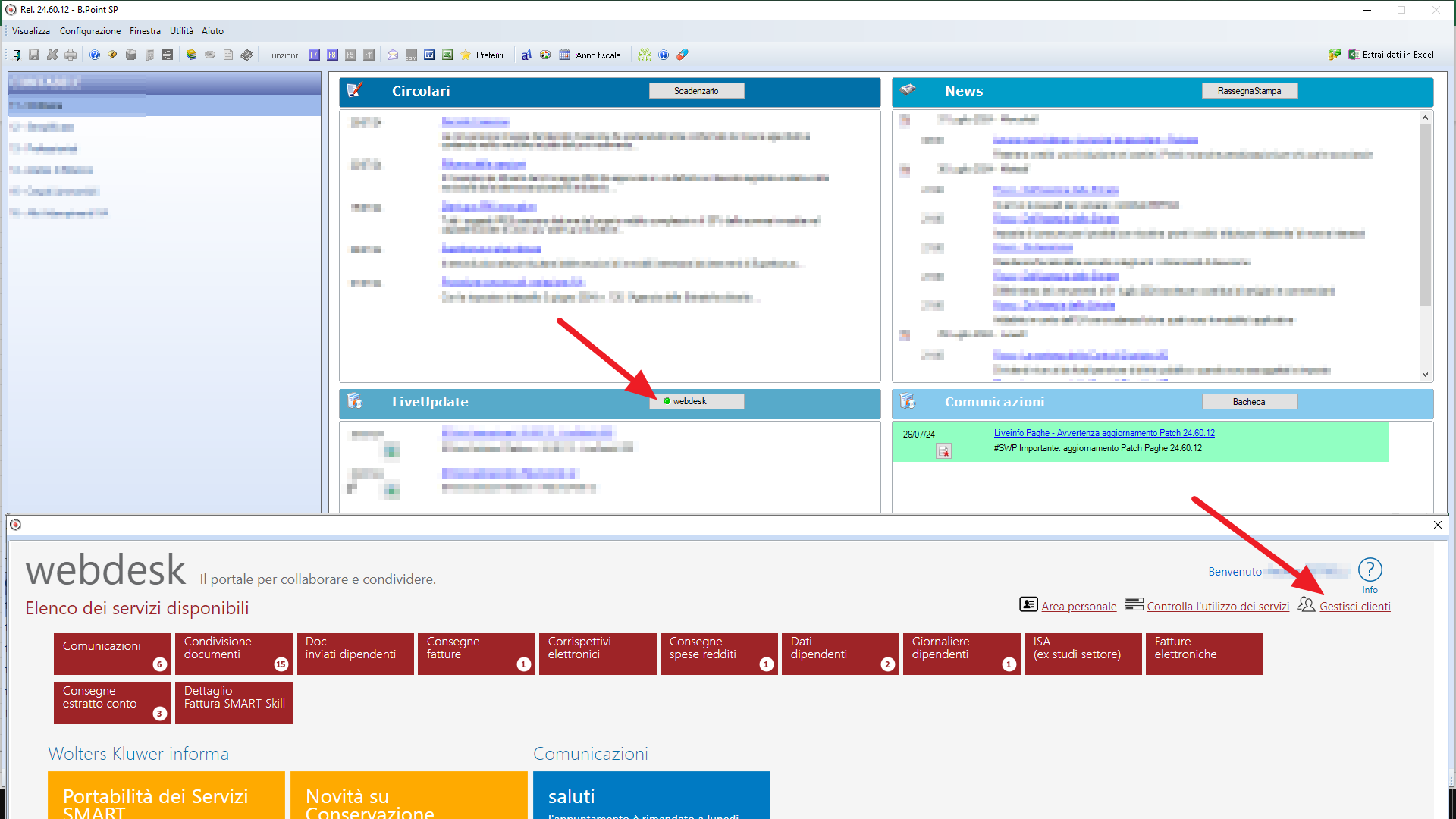 Webdesk Gestisci clienti