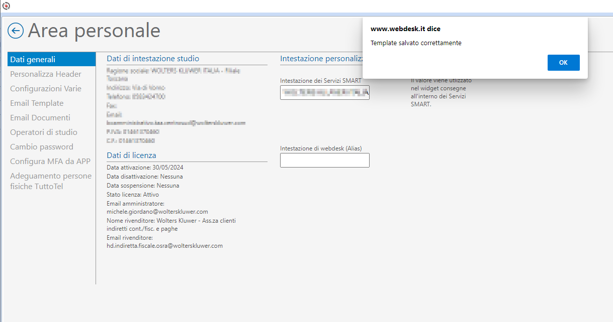 Webdesk Area Personale 3