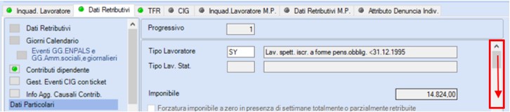 DATI RETRIBUTIVI ENPALS