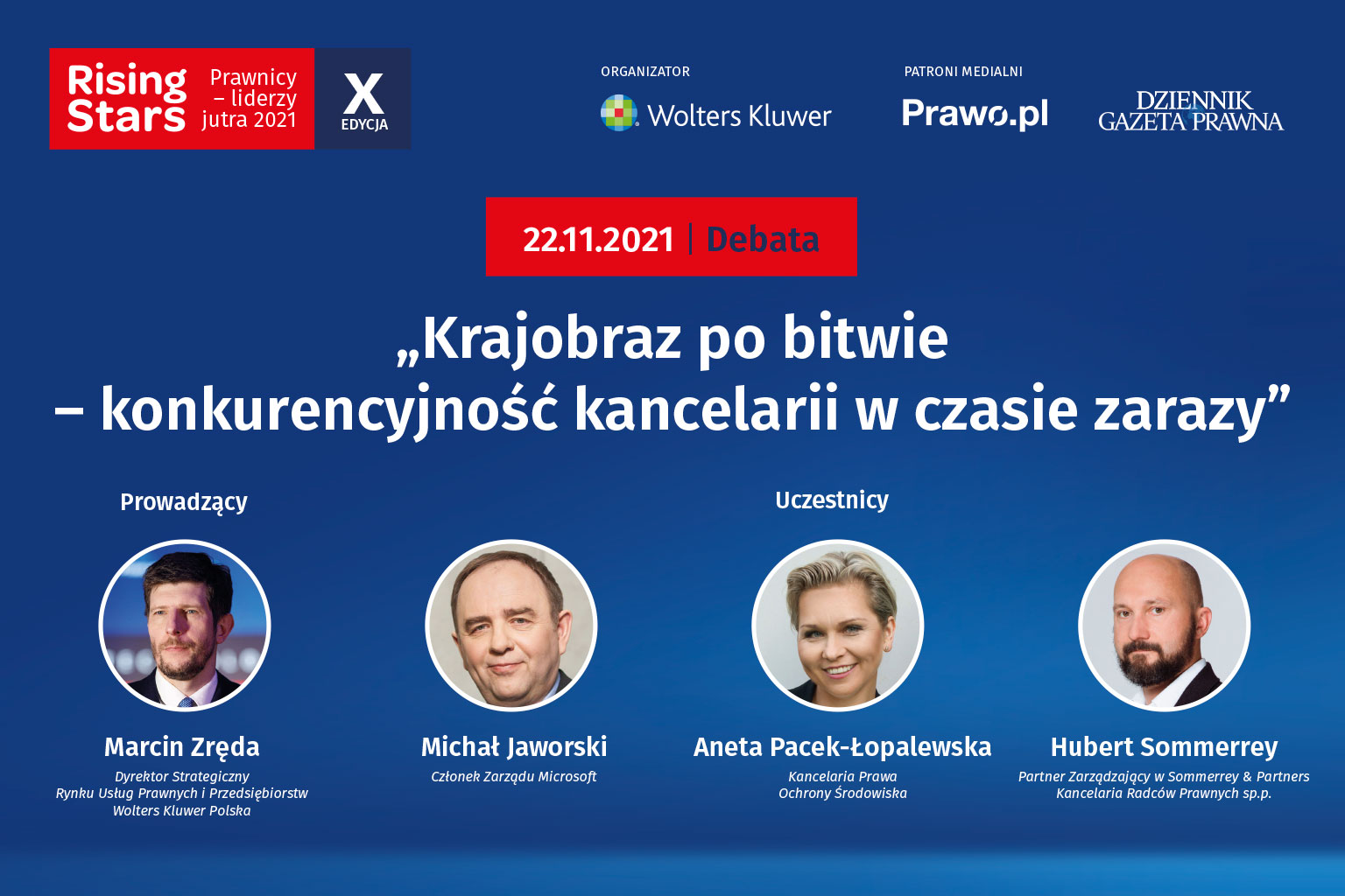 Rising Stars 2021 - debata „Krajobraz po bitwie – konkurencyjność kancelarii w czasie zarazy”, cz. 2 prowadzący Marcin Zręda