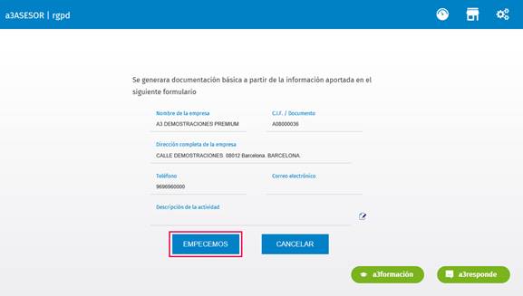 Formulario de datos del cliente