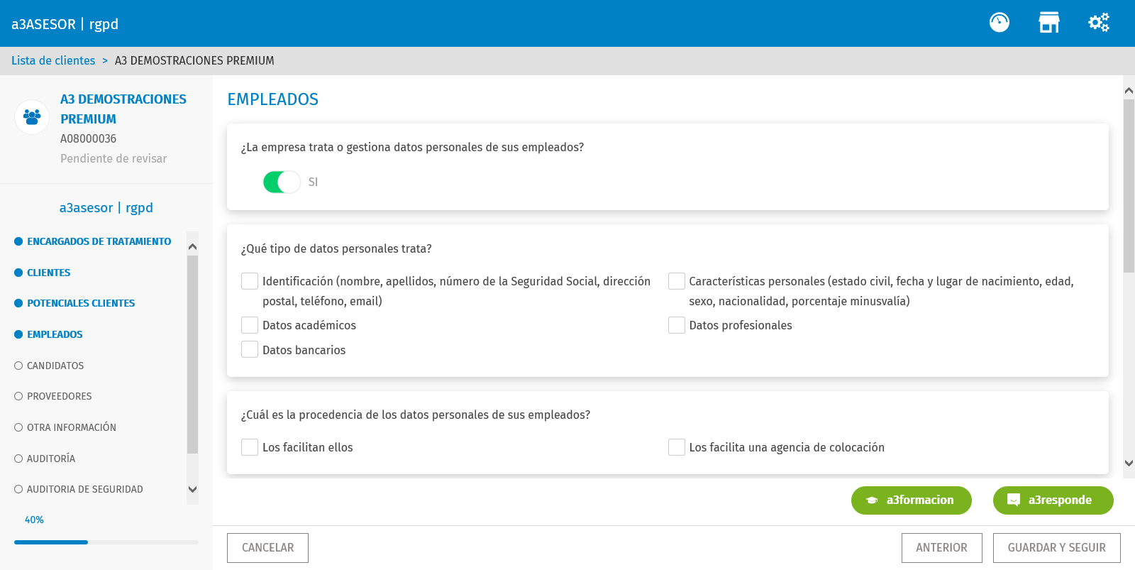 Empleados información