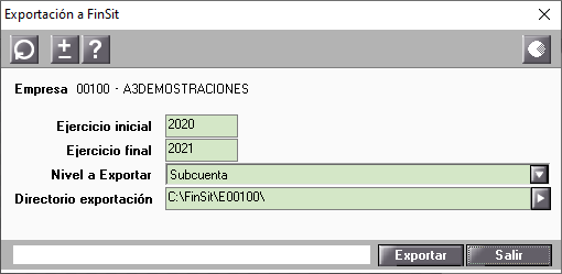 Exportacion de a3ASESOR eco con a finsit