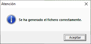 Se ha generado el fichero correctamente
