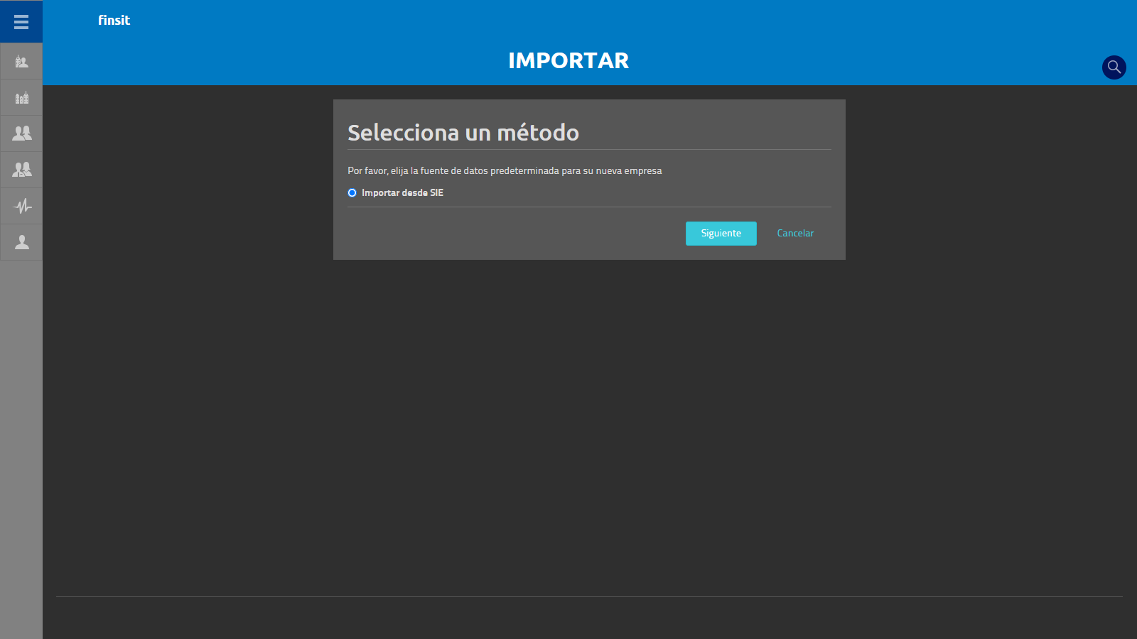 Importar datos de la empresa
