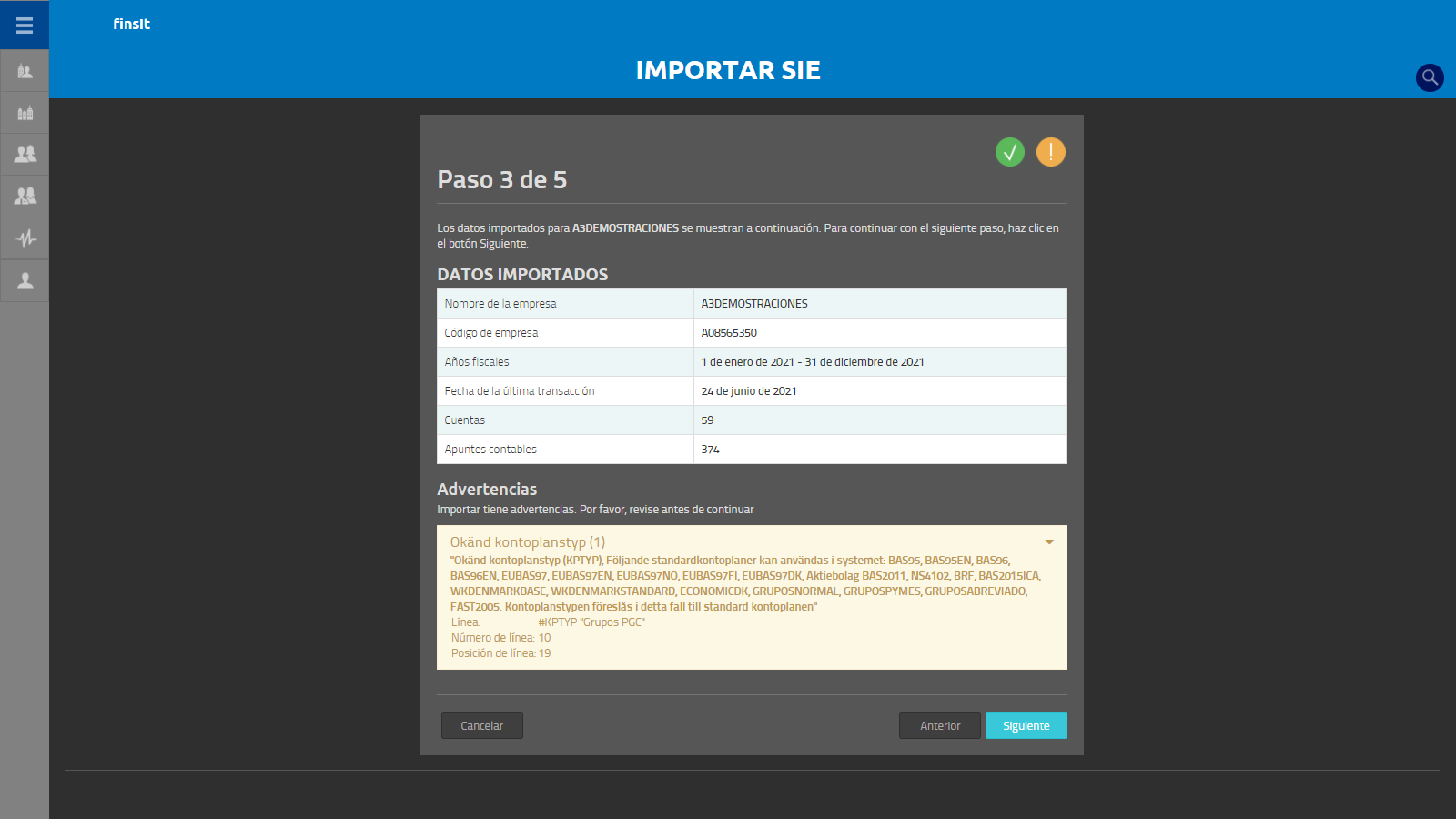 Visualizacion de los datos importados