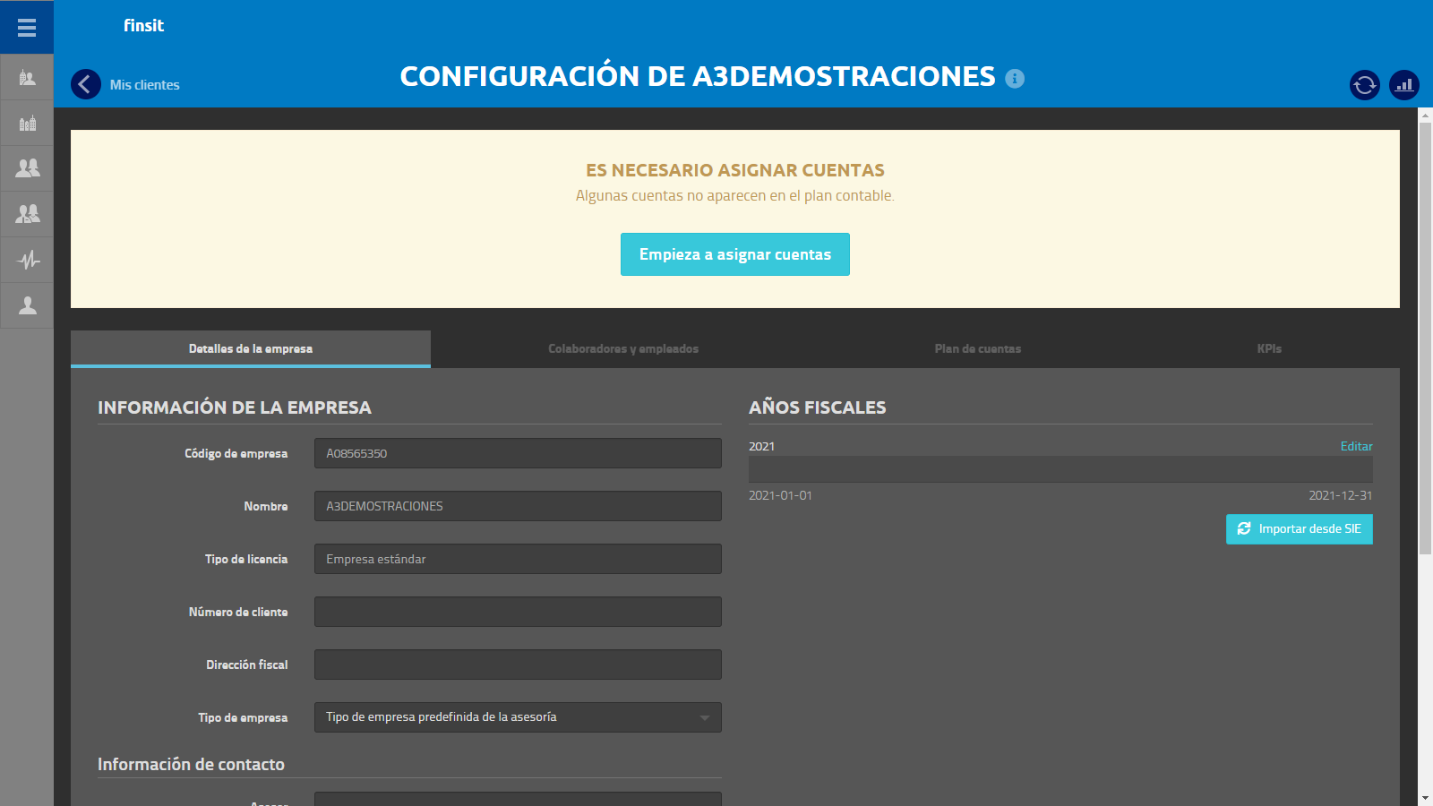 Configuracion de la empresa