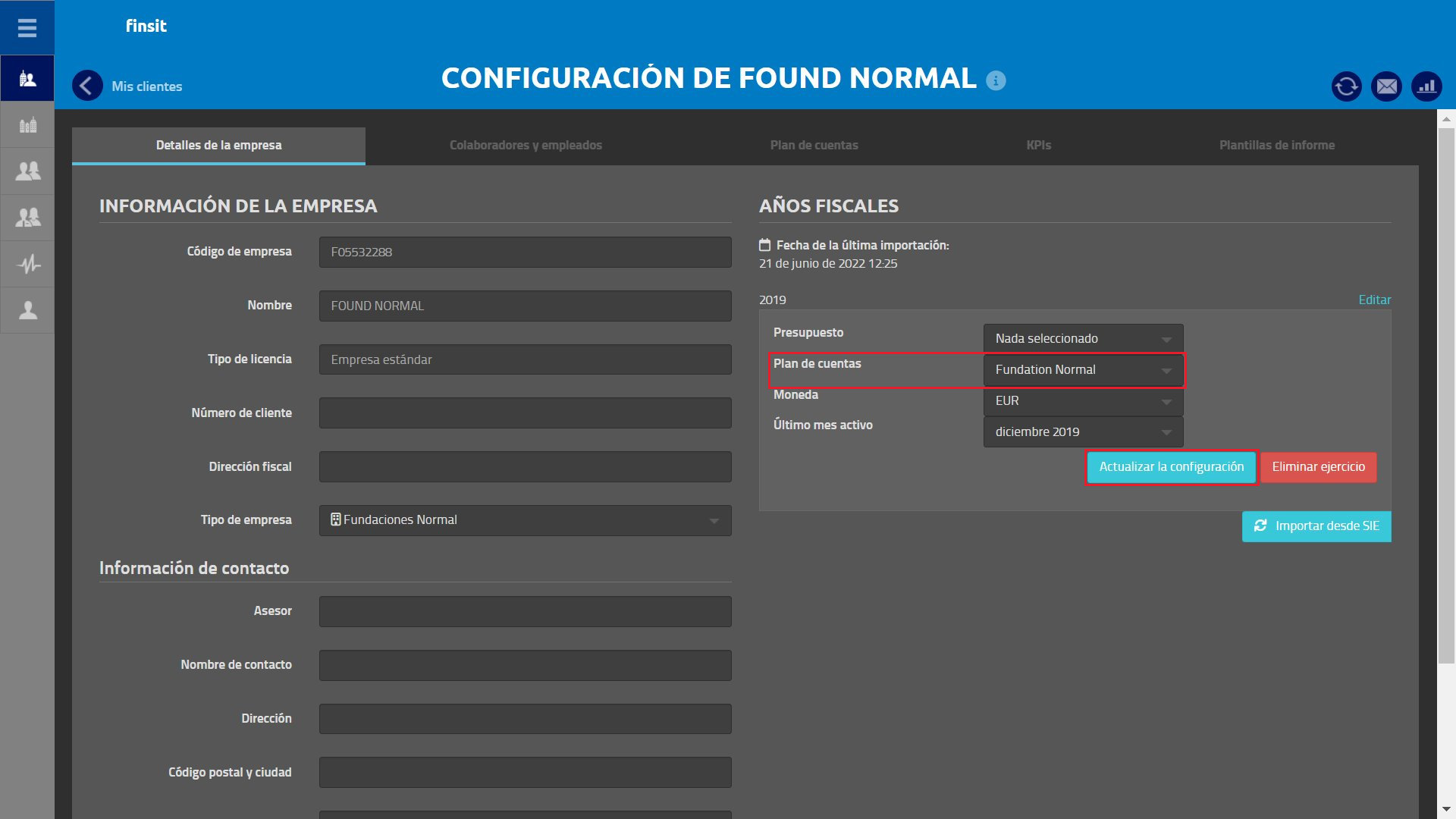 Pasos para trabajar con fundaciones en finsit