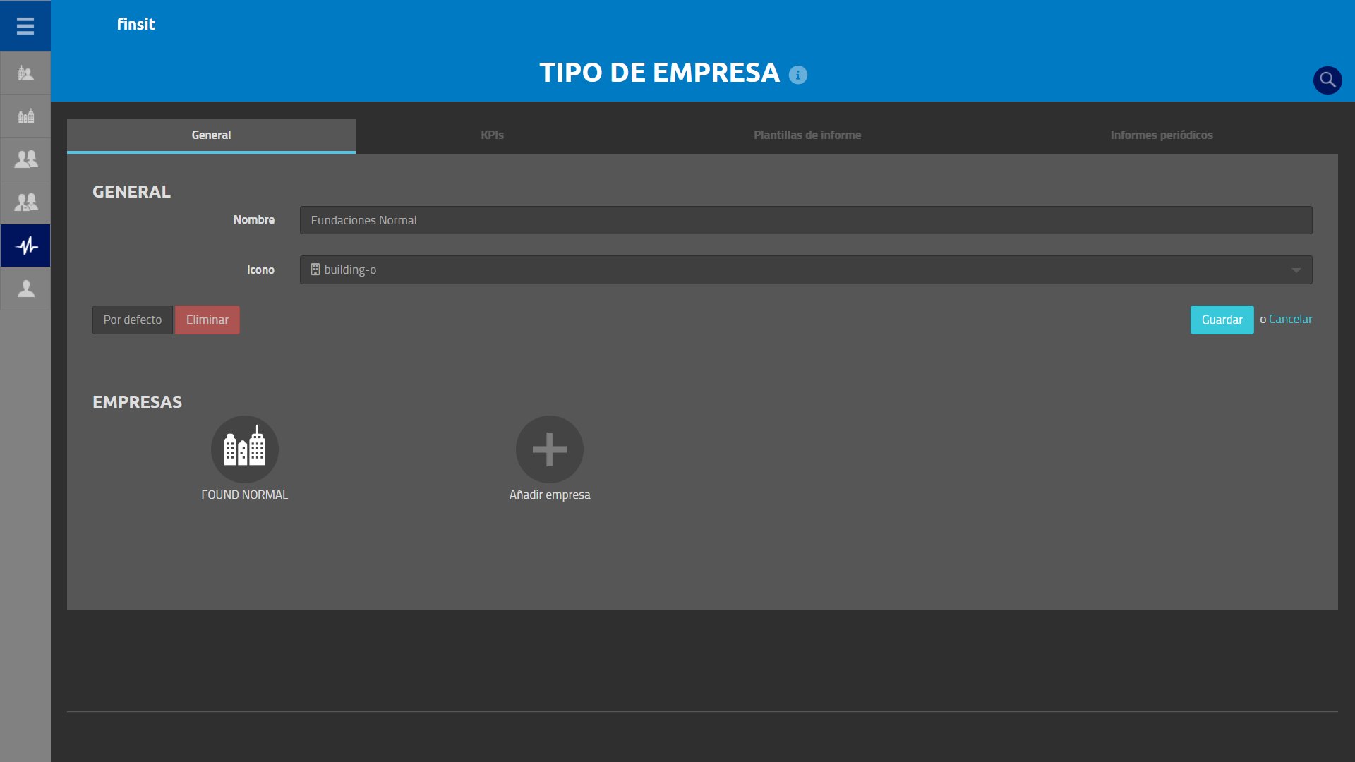 Tipo de empresa Asignar empresas