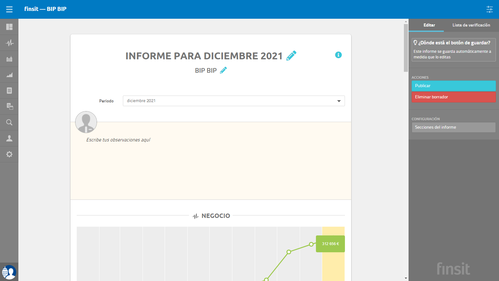 Editor de informes