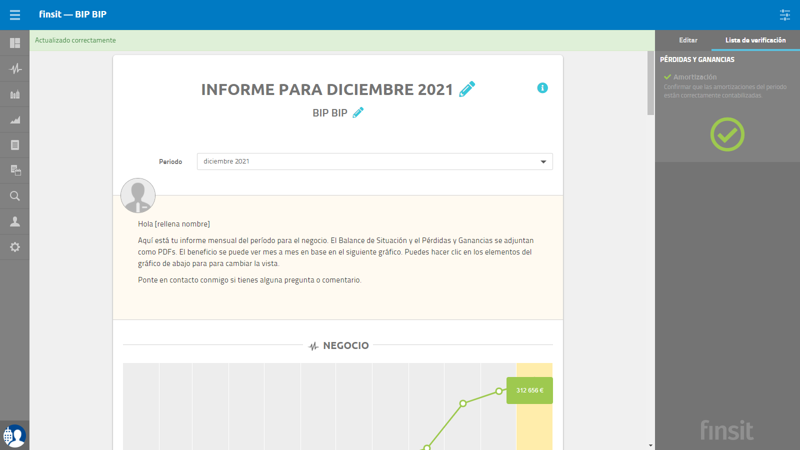 Informes periodicos Lista de verificacion verificado