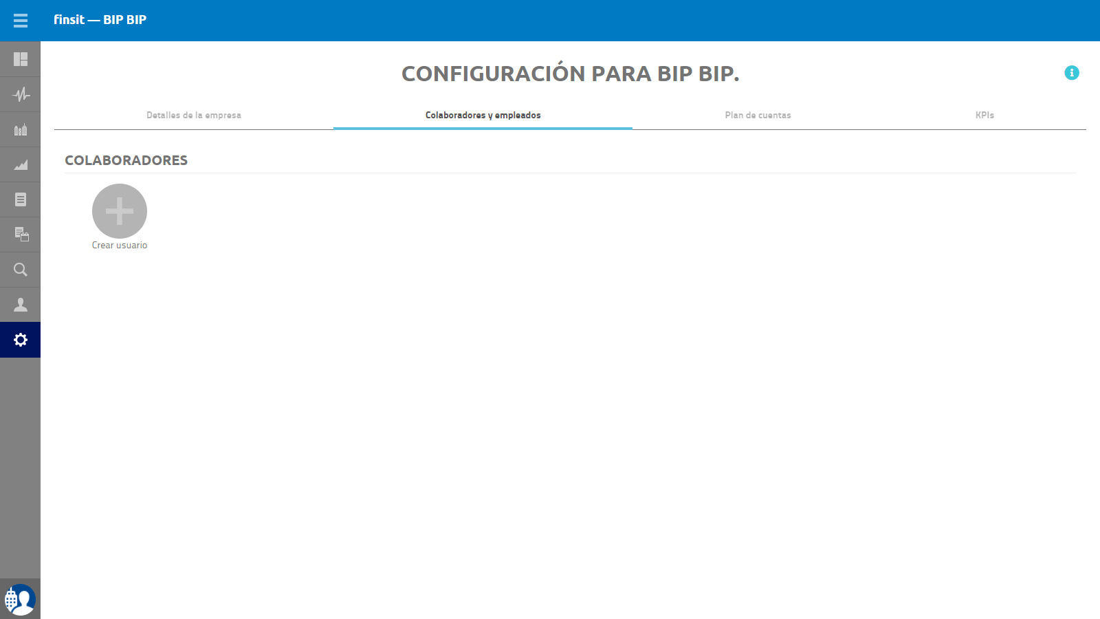 Configuracion de la empresa Colaboradores