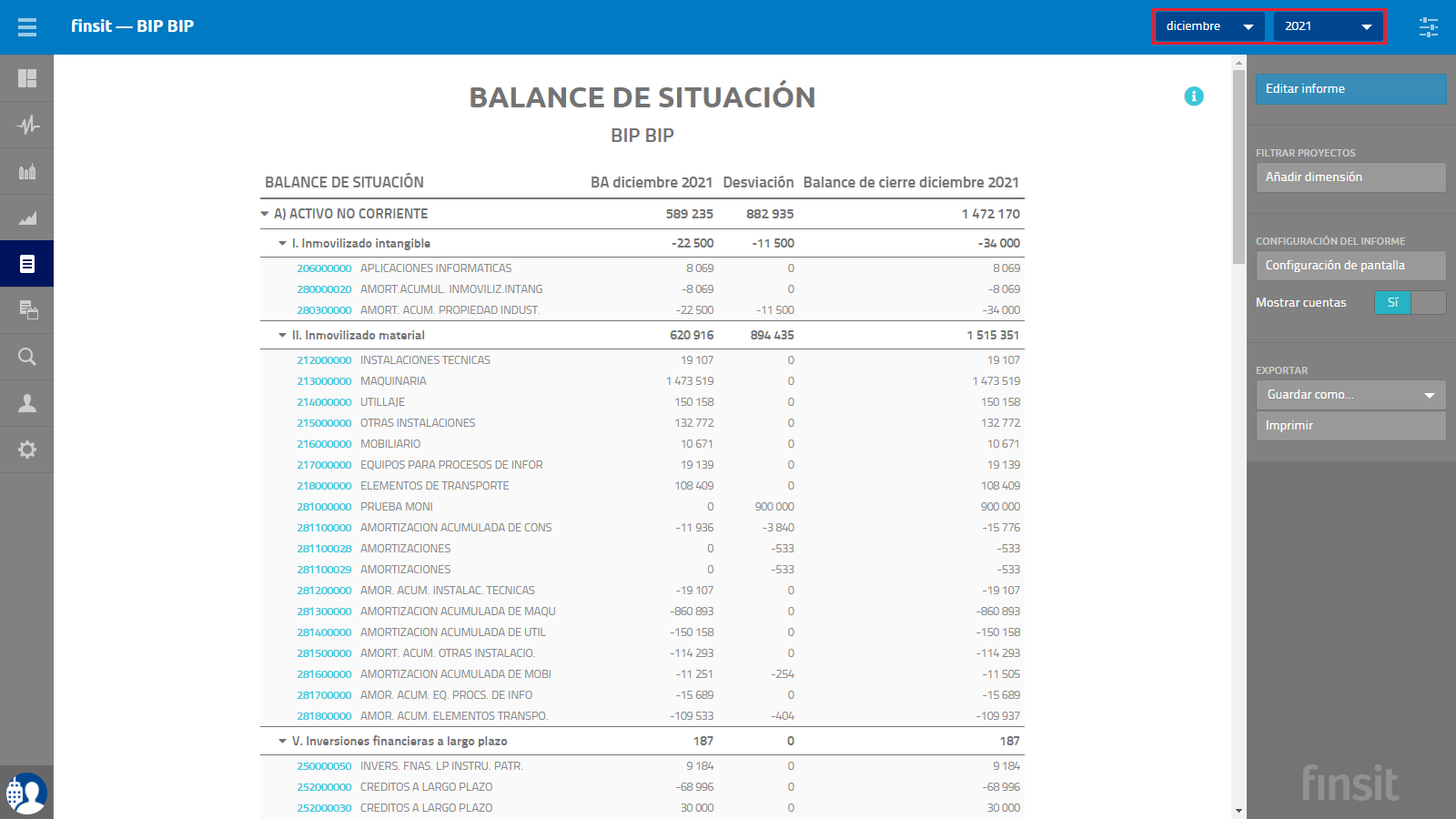 Informes Balance de Situacion