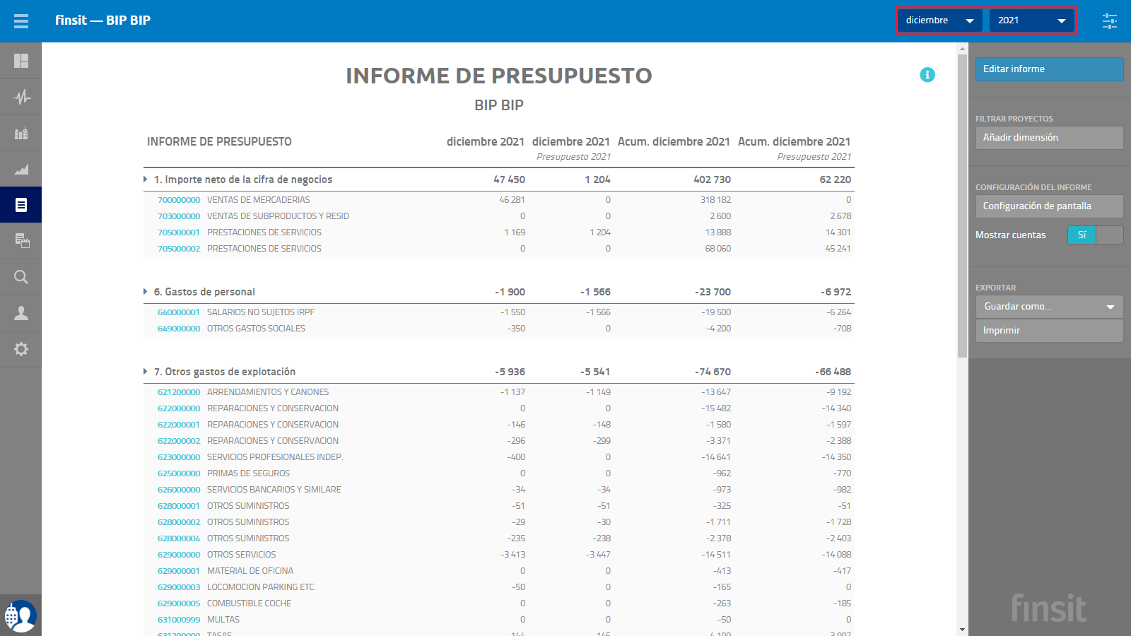Informes Presupuesto