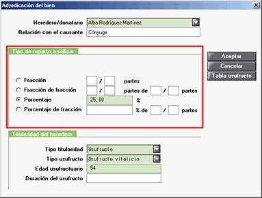 Adjudicación del bien