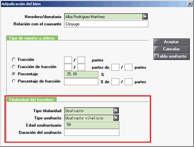 Adjudicación del bien
