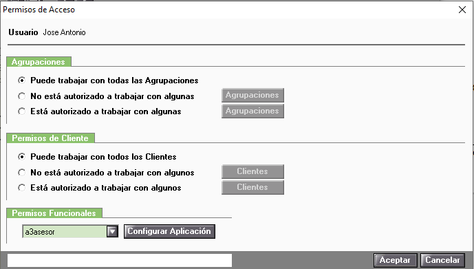 permisos de acceso