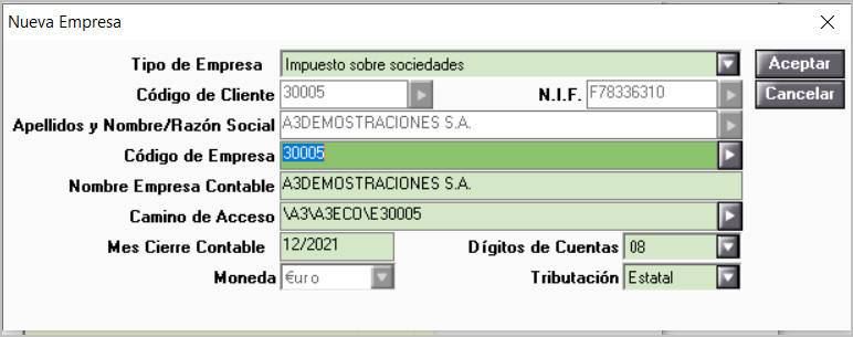 nueva empresa